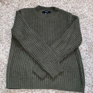 Olive Thick Knit Sweater